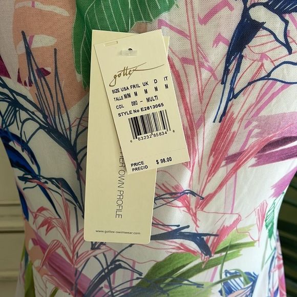 Gottex Profile Swimsuit Multi Color Cover up size M - Picture 4 of 7